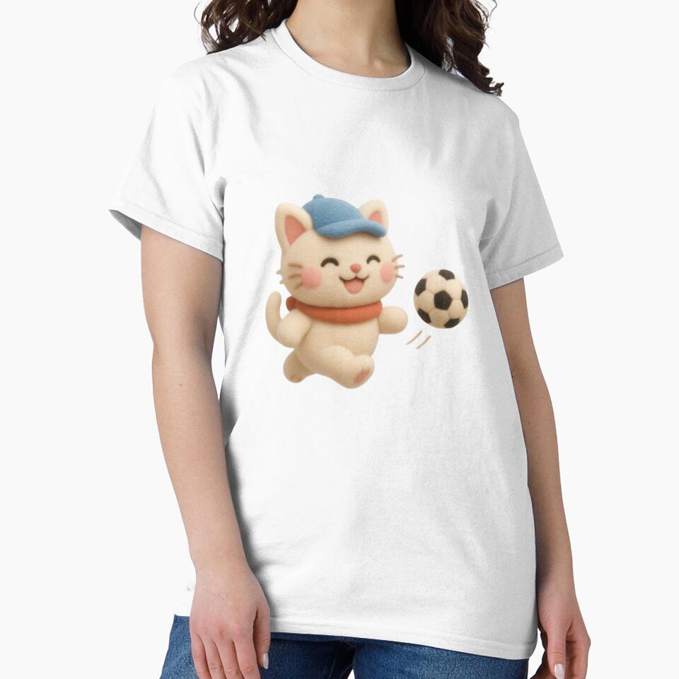 Cute Soccer Cat Kawaii Animal Sticker by Siti Hoiriyah