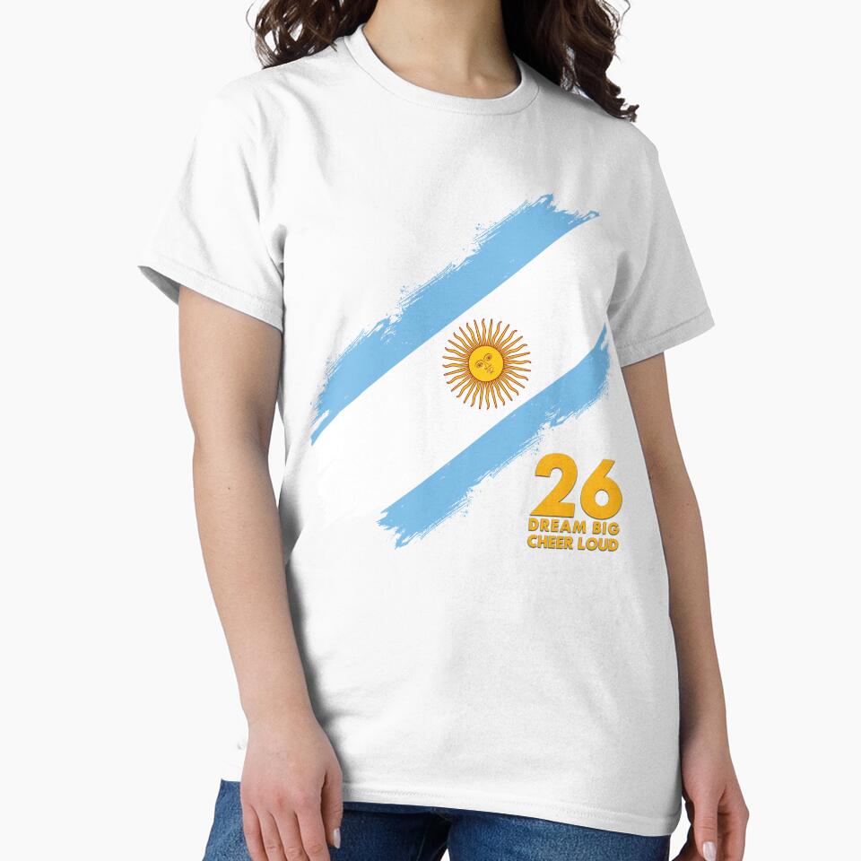 Argentina Football 2026 Dream Big Cheer Loud by BananaPrint