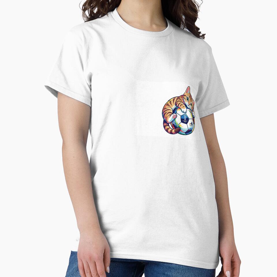 Cute Cat Hugging Soccer Ball – Kawaii Kitten Football Illustration by XODAD