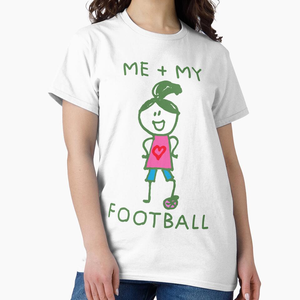 Stick Peeps ME + MY FOOTBALL (girl) kids kid children child active by SolidEarthArt