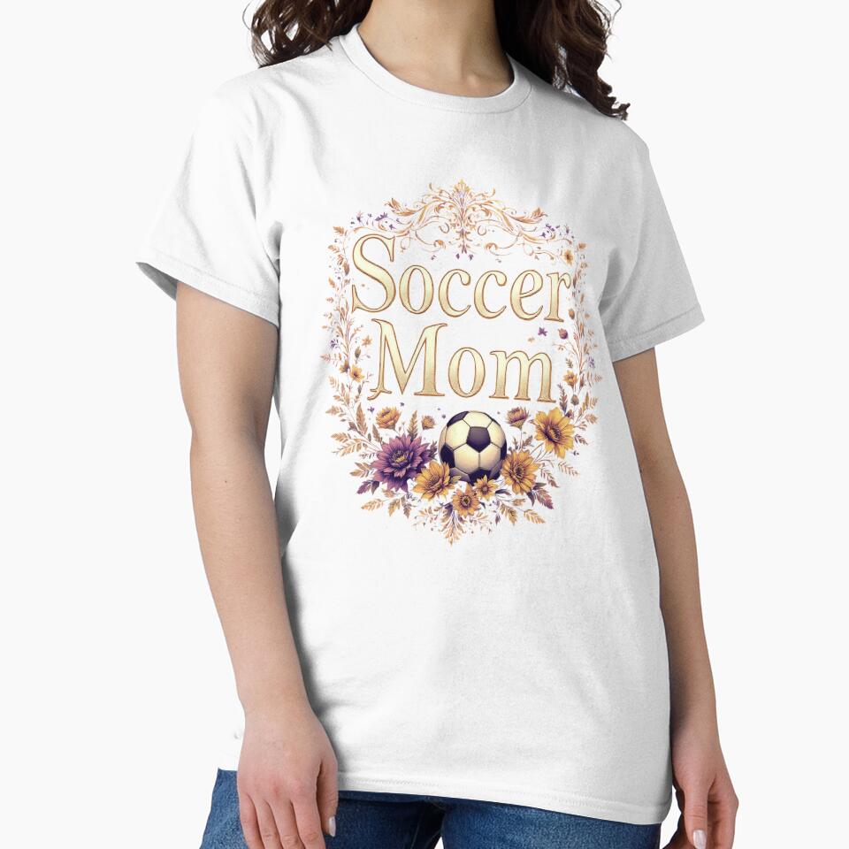 Delicate Floral Soccer Mom Wreath | Elegant Sports Fan Art by TheGaliyaStudio