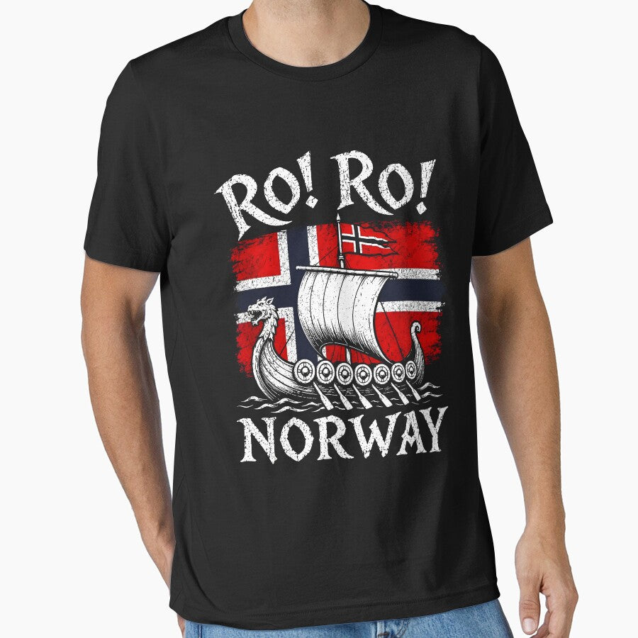 Ro! Ro! Norway Viking Ship Norway Soccer Fan Graphic by DarylPope