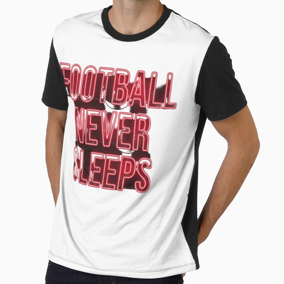Football Never Sleeps — Late Night Football Culture T-Shirt by The96Minutes