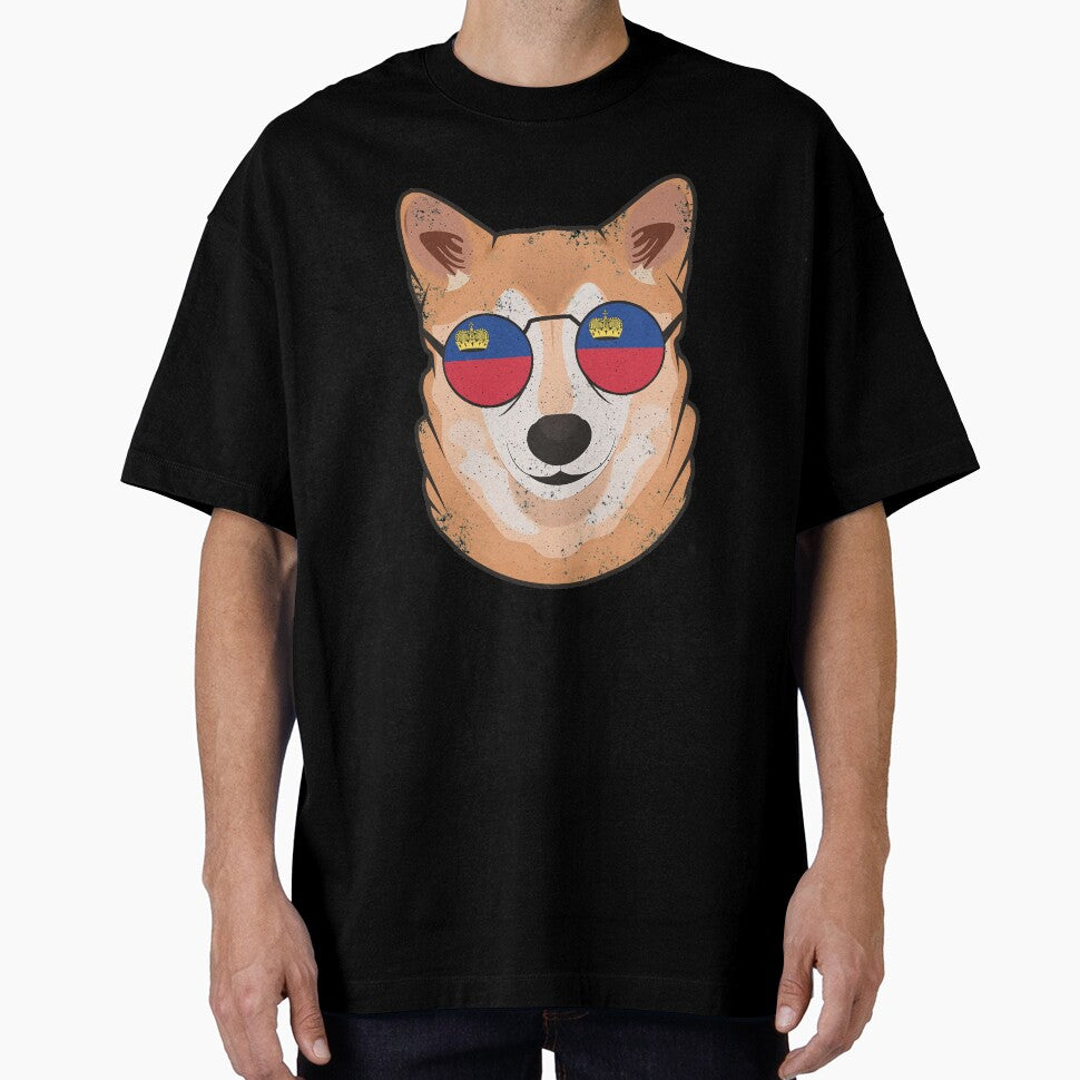 Vintage Patriotic Shiba Inu Liechtensteiner Flag by feether-store