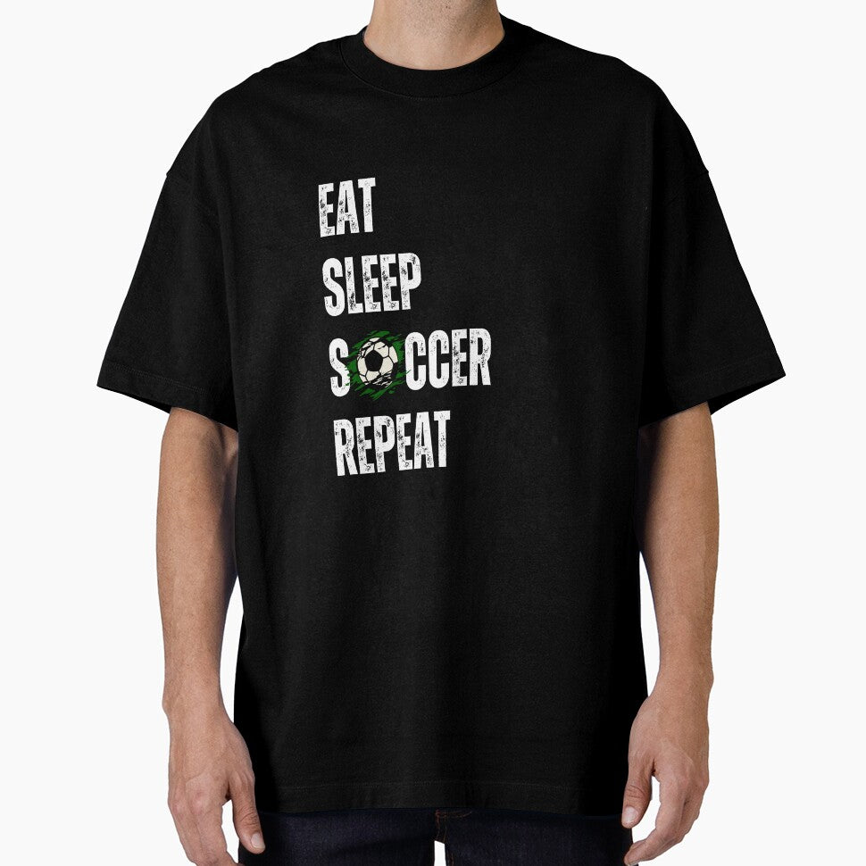 Eat Sleep Soccer Repeat Soccer Player Soccer Lover T-Shirt by Tee Studio