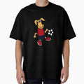 Funky Brown Dog Playing Soccer by Nature's Fancy