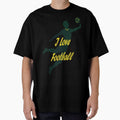 I Love Football - Dynamic Player Silhouette by AgarutanPrint