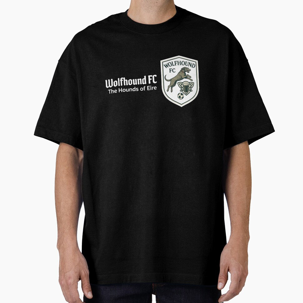 Wolfhound FC - Leaping Irish Wolfhounds - Hounds of Eire - White font by Irish Wolfhound Central