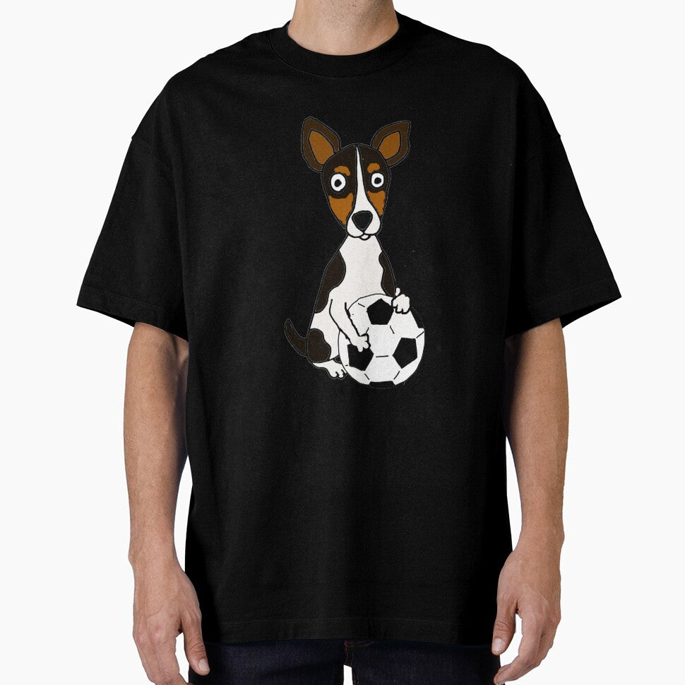 Cute Rat Terrier Dog Playing Soccer or Football by Nature's Fancy