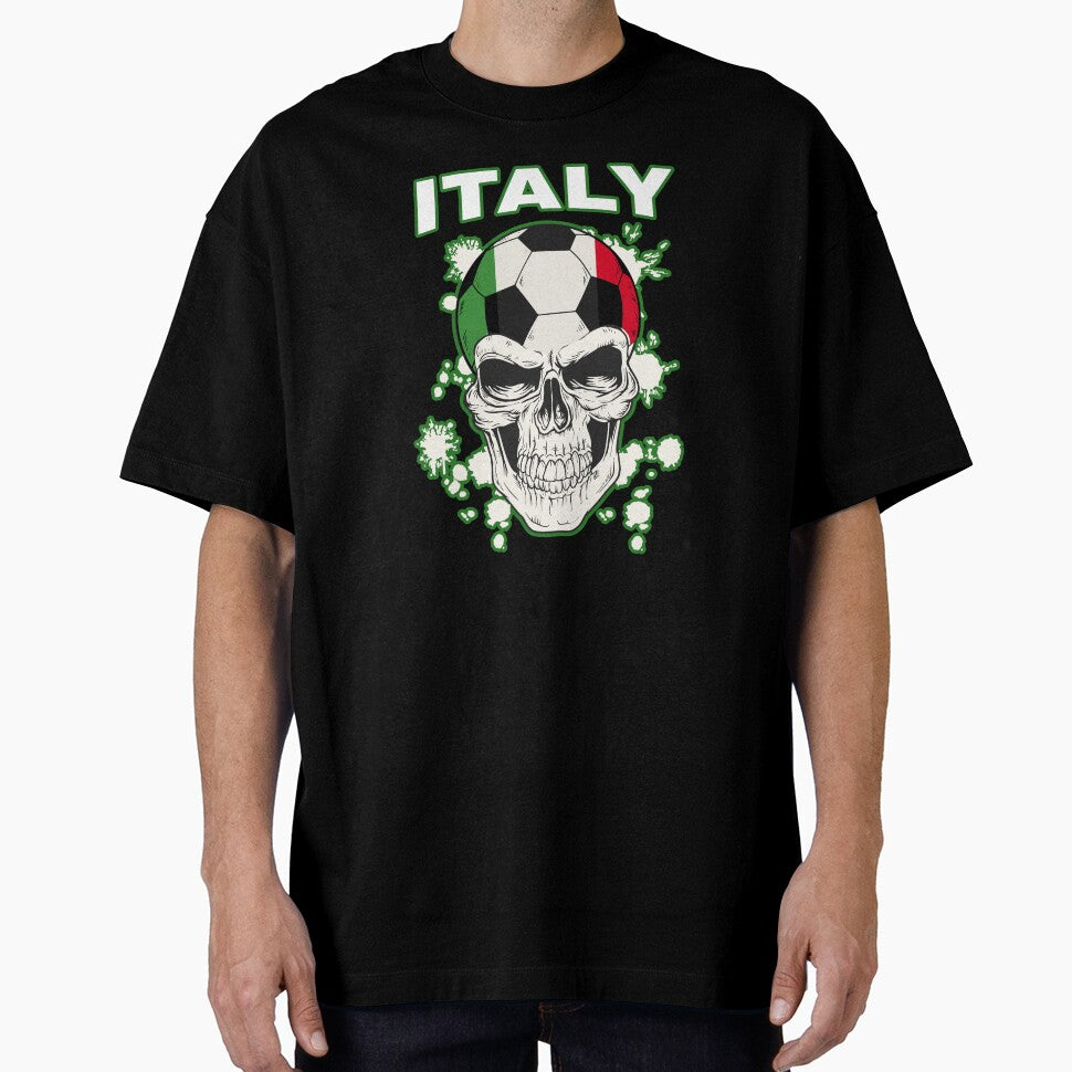 Soccer Italy Italian Soccer Player Skull Flag by anziehend