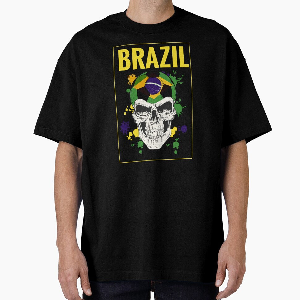 Brazilian Soccer Player Brasilia Skull Football by anziehend
