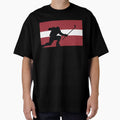 Latvia Ice Hockey Silhouette Celebration by CanvasTee