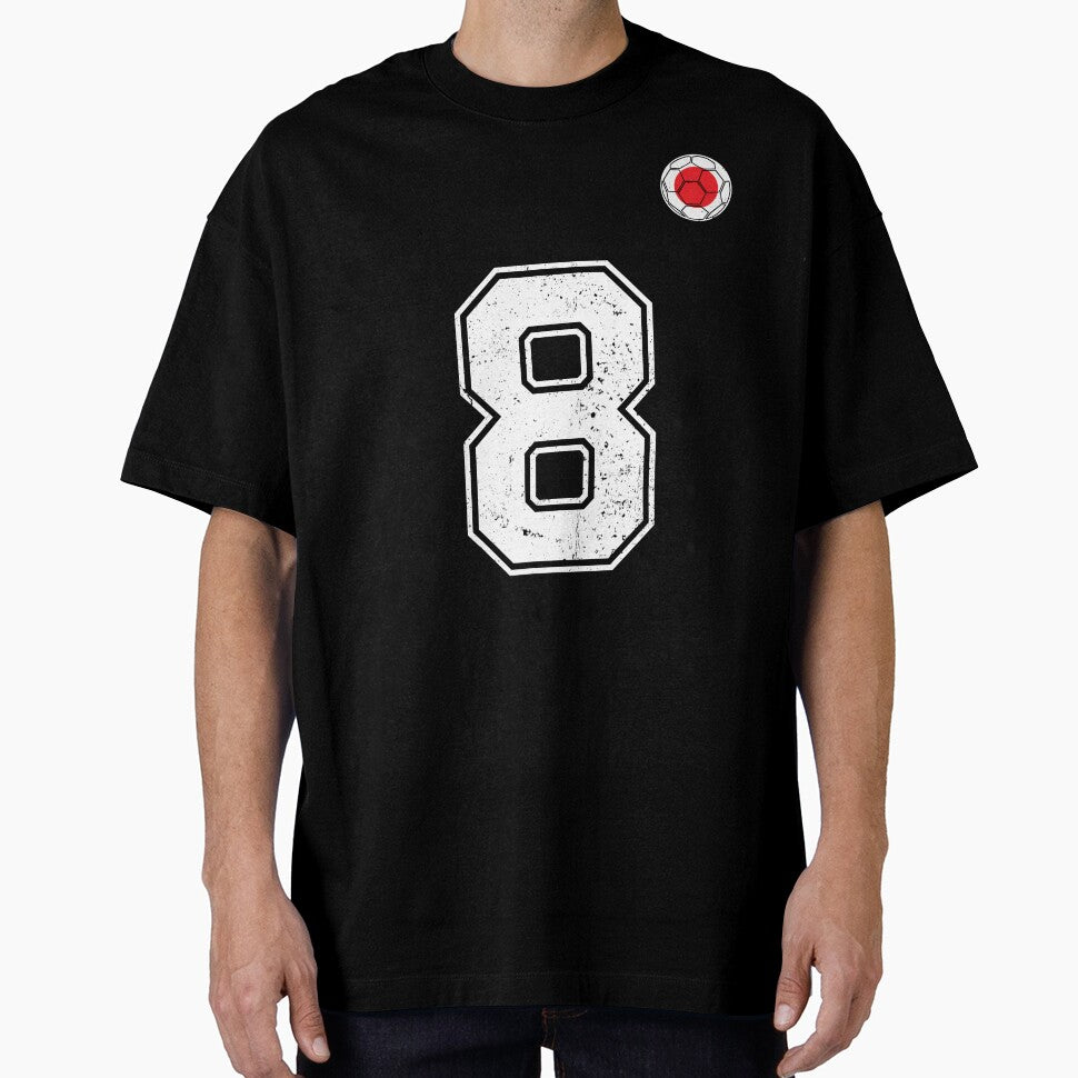 Japan Soccer Number 8 Vintage Sports Fan by LiviuGligoros