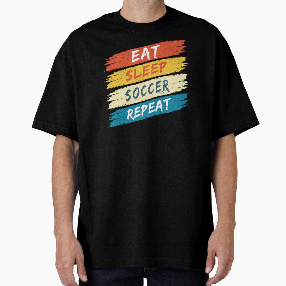 Eat Sleep Soccer Repeat (retro colours) by Numero14