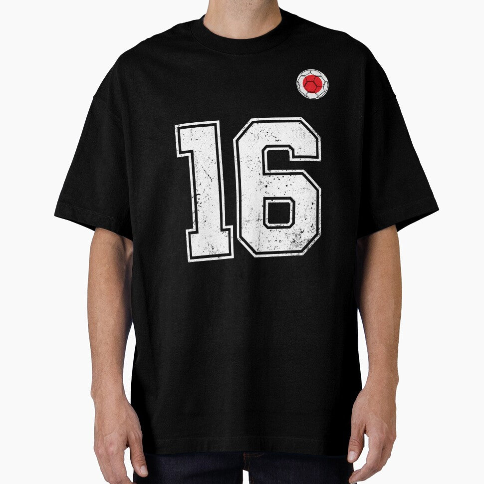 Japan Soccer Number 16 Vintage Sports Fan by LiviuGligoros
