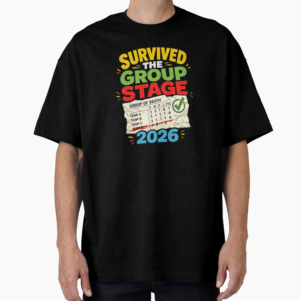 Survived The Group Stage 2026 Funny Soccer Fan World Football Tournament T-Shirt by irfanshikh