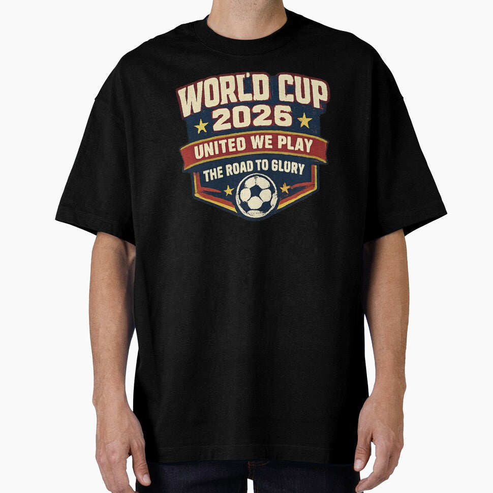 World Cup 2026 United We Play Vintage Soccer Football Fan Design by NeO² Studio