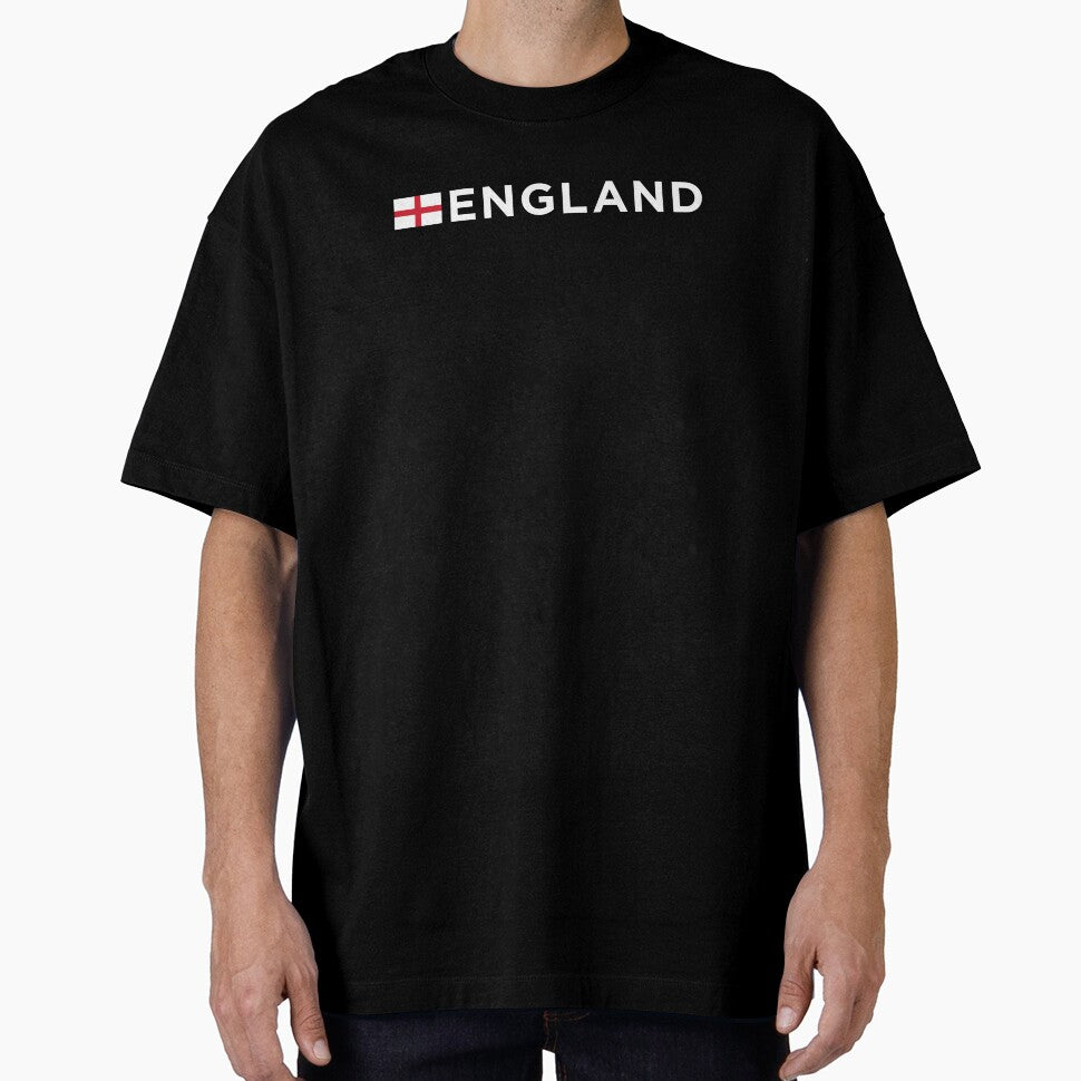 England with Small Flag (White Text on Red) by STUDIO-72