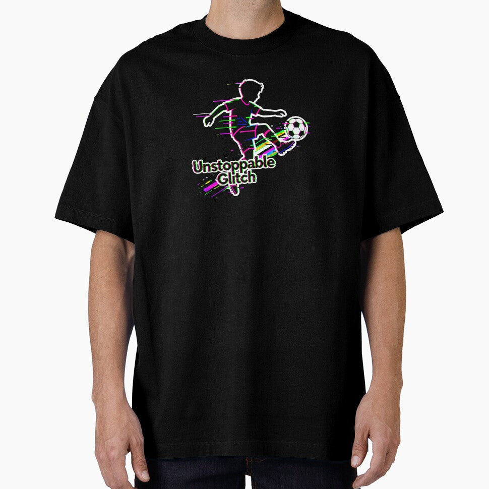 Unstoppable Glitch Soccer Player Digital Art by SplashTastic