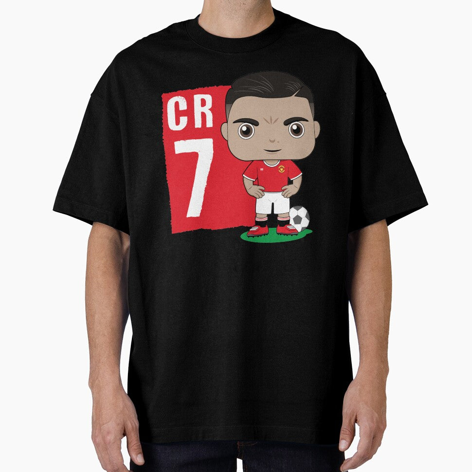 Cartoon Ronaldo CR 7 football soccer design by essjaydesigns