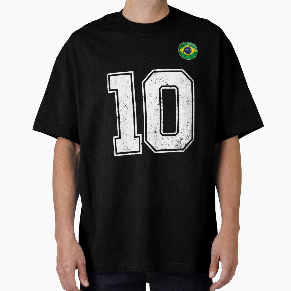 Number 10 Brazil Futbol Football Brazilian soccer Flag Jersey by RoyesButler
