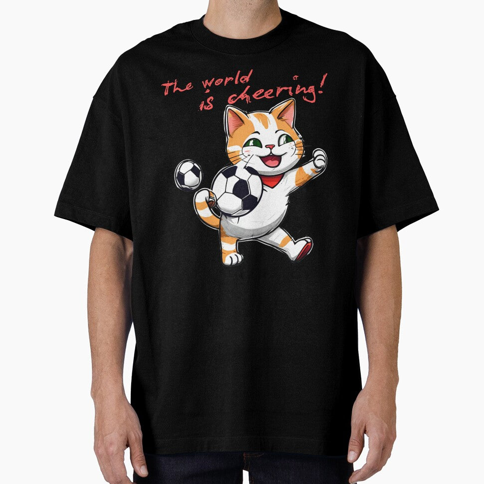 The world is cheering! Football  Sport Cheer On Cat Animals by Design_Your_Day