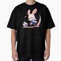 Energetic rabbit loving football by etherElric