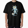 Funny Soccer Cat – Cartoon Football Cat Illustration by Rosomyat Design