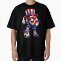 USA Soccer Mascot Funny Patriotic Sports Cartoon Graphic by ArtSpark Studio