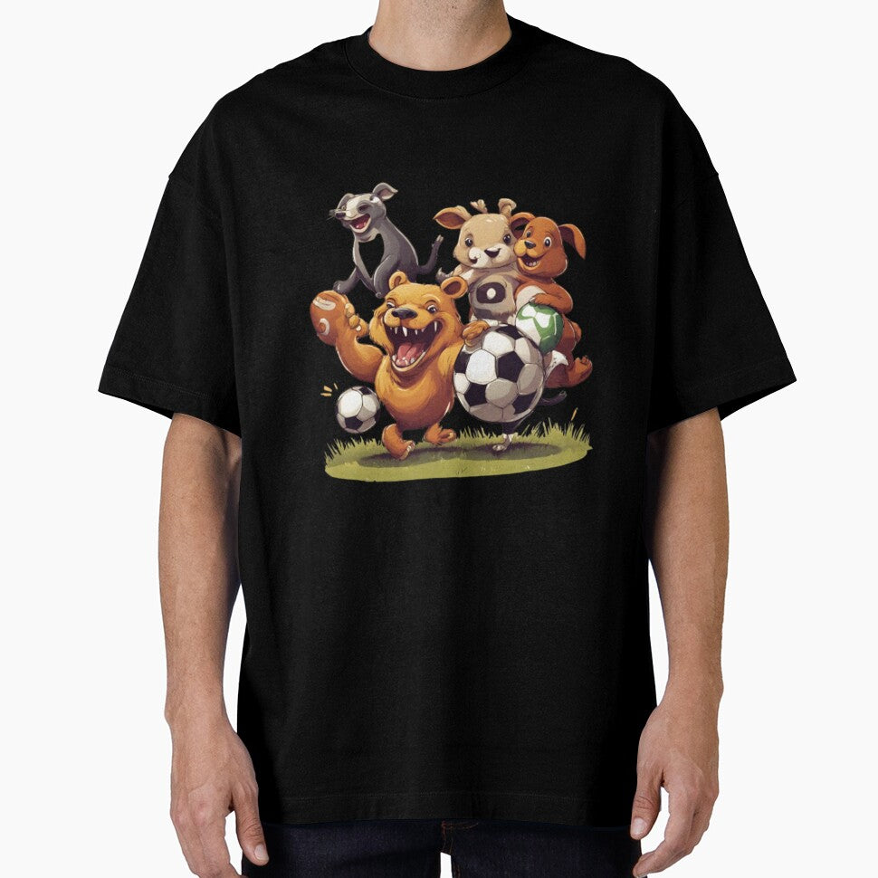 Football animals by ComeeAndSeee
