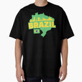Retro Brazil Map, Flag, and Skyline by UNK-Fatigues