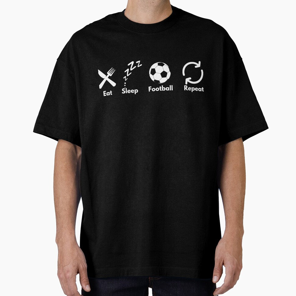Eat, Sleep, Football, Repeat - white by VasInd