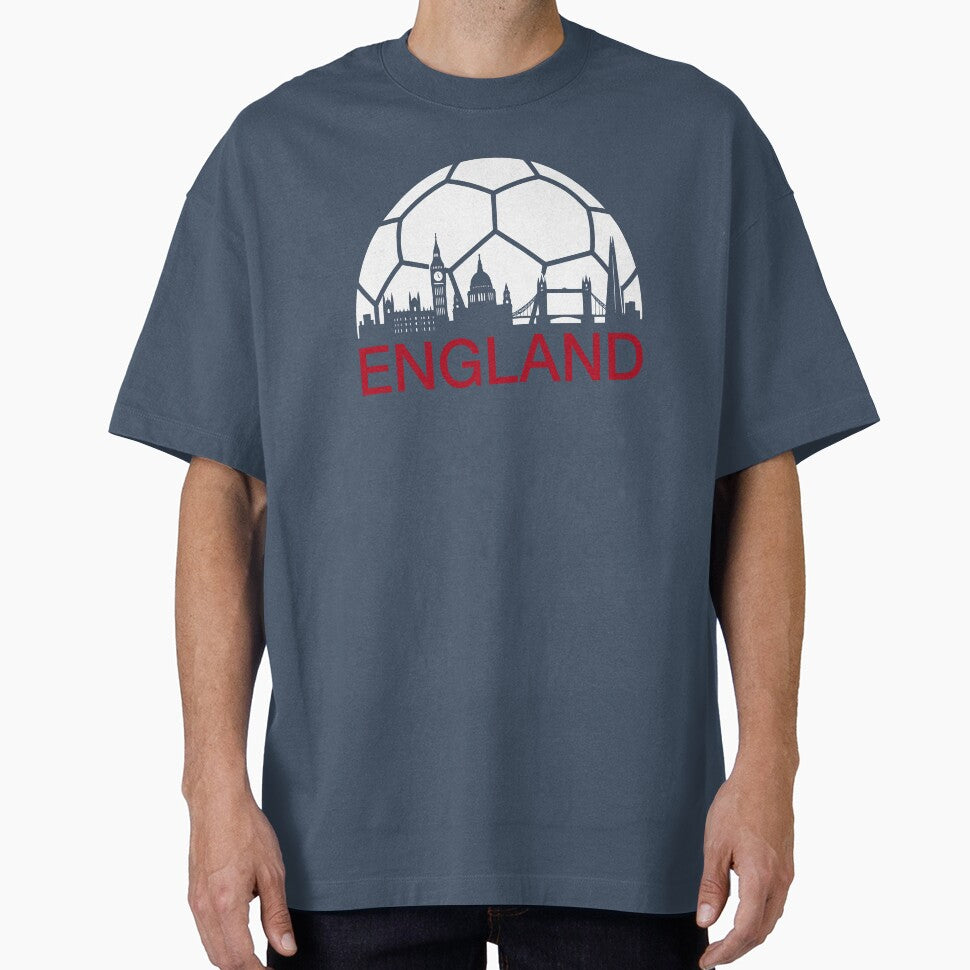 England Football Fan London Skyline Soccer Ball by Imaginationbeyond