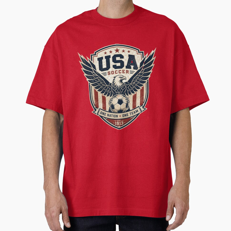 USA Soccer Eagle Crest | Patriotic Football Fan Design by LEOdesignerArt