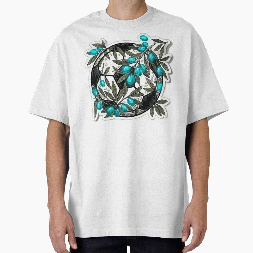 Retro 90s Football Olive Tree Branch Blue Soccer 2026 Aesthetic by Fatomfatom