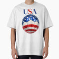 USA Soccer Ball Red White Blue Football Design Patriotic Sports Gift by ArtSpark Studio