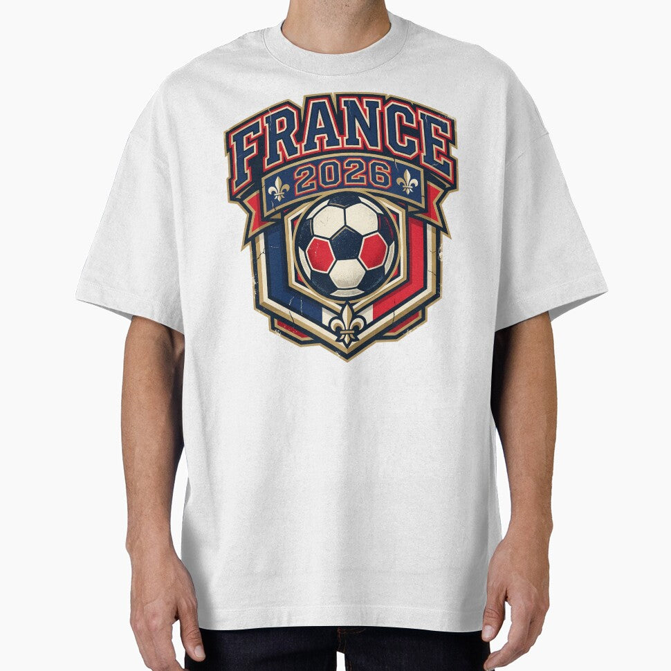 France 2026 Retro Football Fan Crest by Saq2000