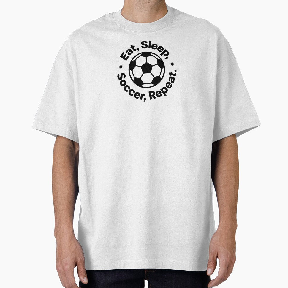 Eat Sleep Soccer Repeat Circular Football Design for World Cup 2026 by Dezinix