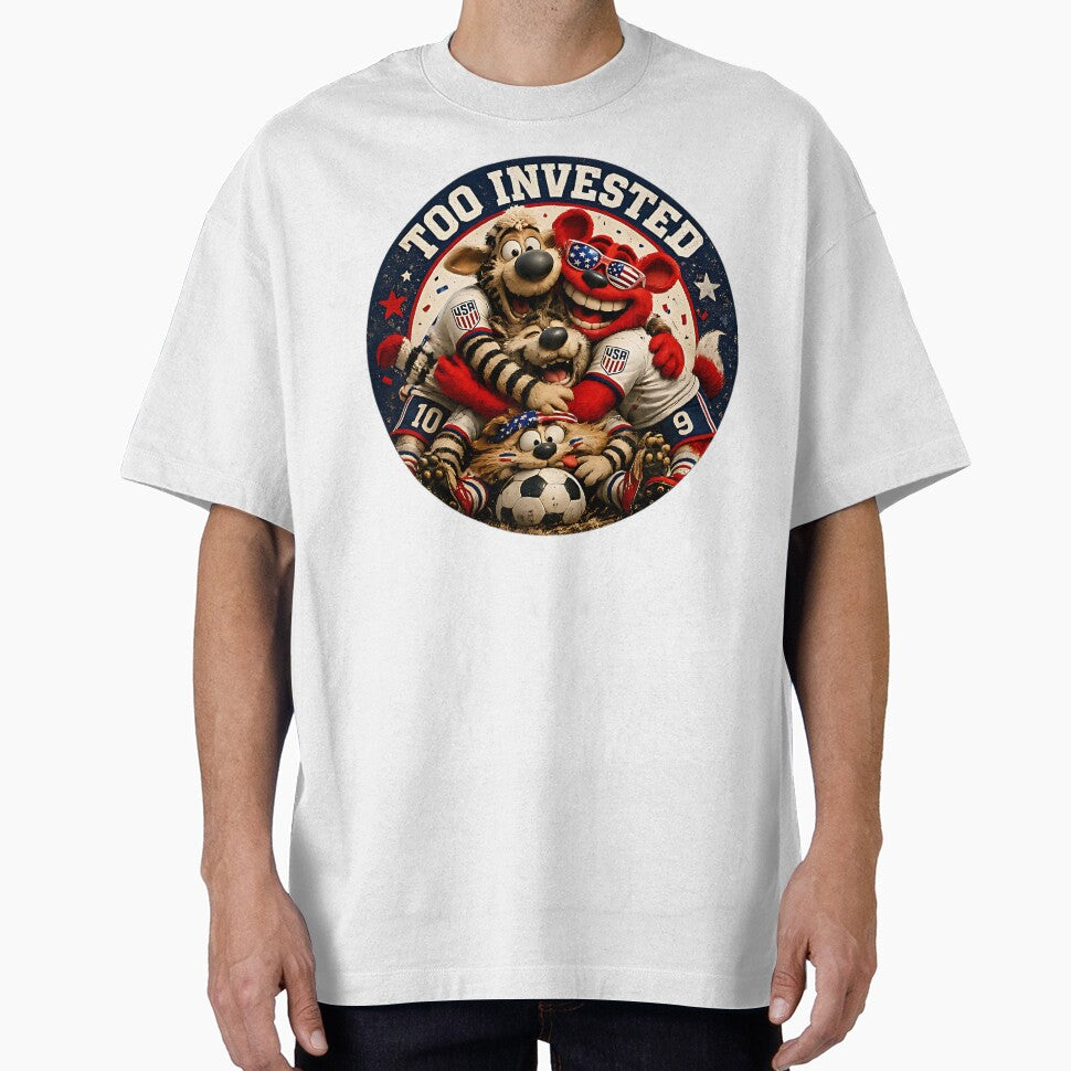 Too Invested USA Soccer Fan Funny Supporter by WabiSabiSjak