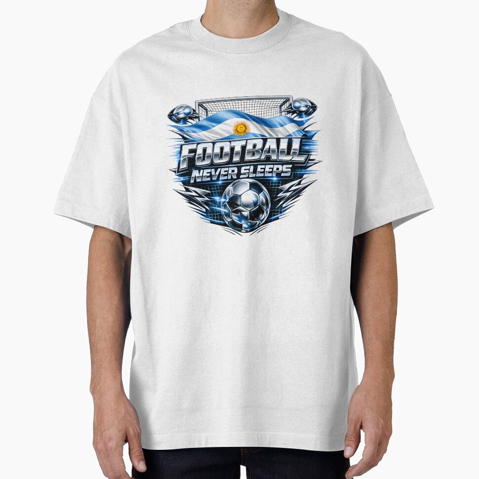 Football Never Sleeps Futuristic Soccer Shirt Y2K Football by DREAMBURN™