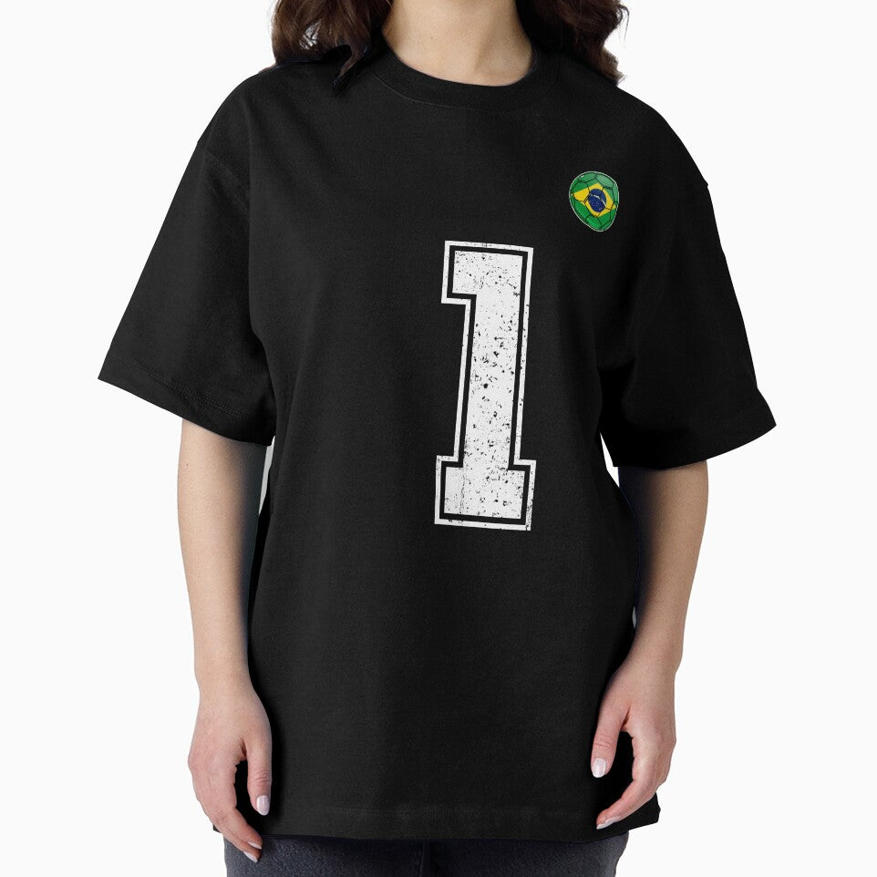 Number 1 Brazil Futbol Football Brazilian soccer Flag Jersey by RoyesButler
