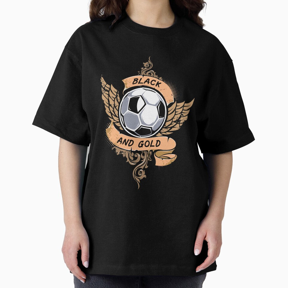 Black and Gold Football Soccer Team by neverworldian