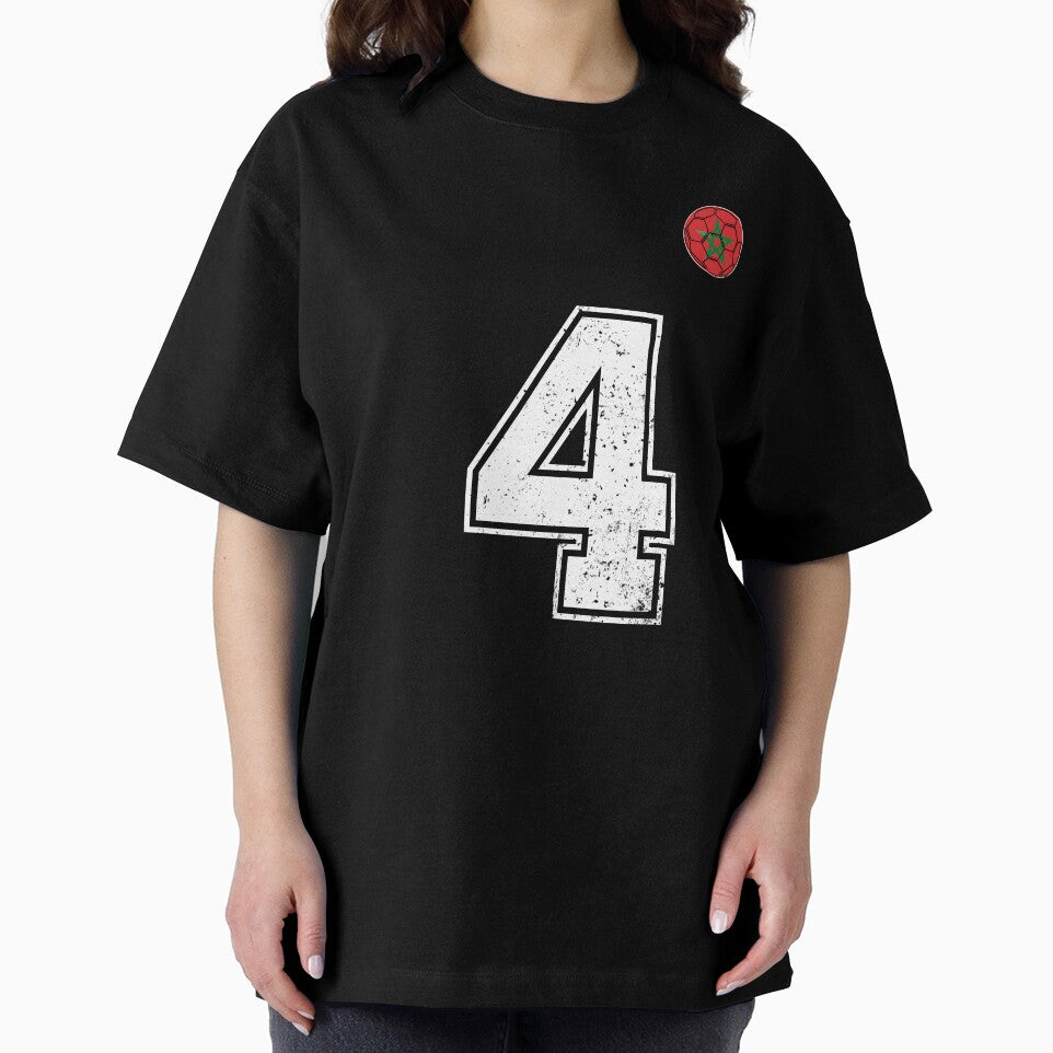 Morocco Soccer Number 4 Vintage Sports Fan by OliviaHayesArt