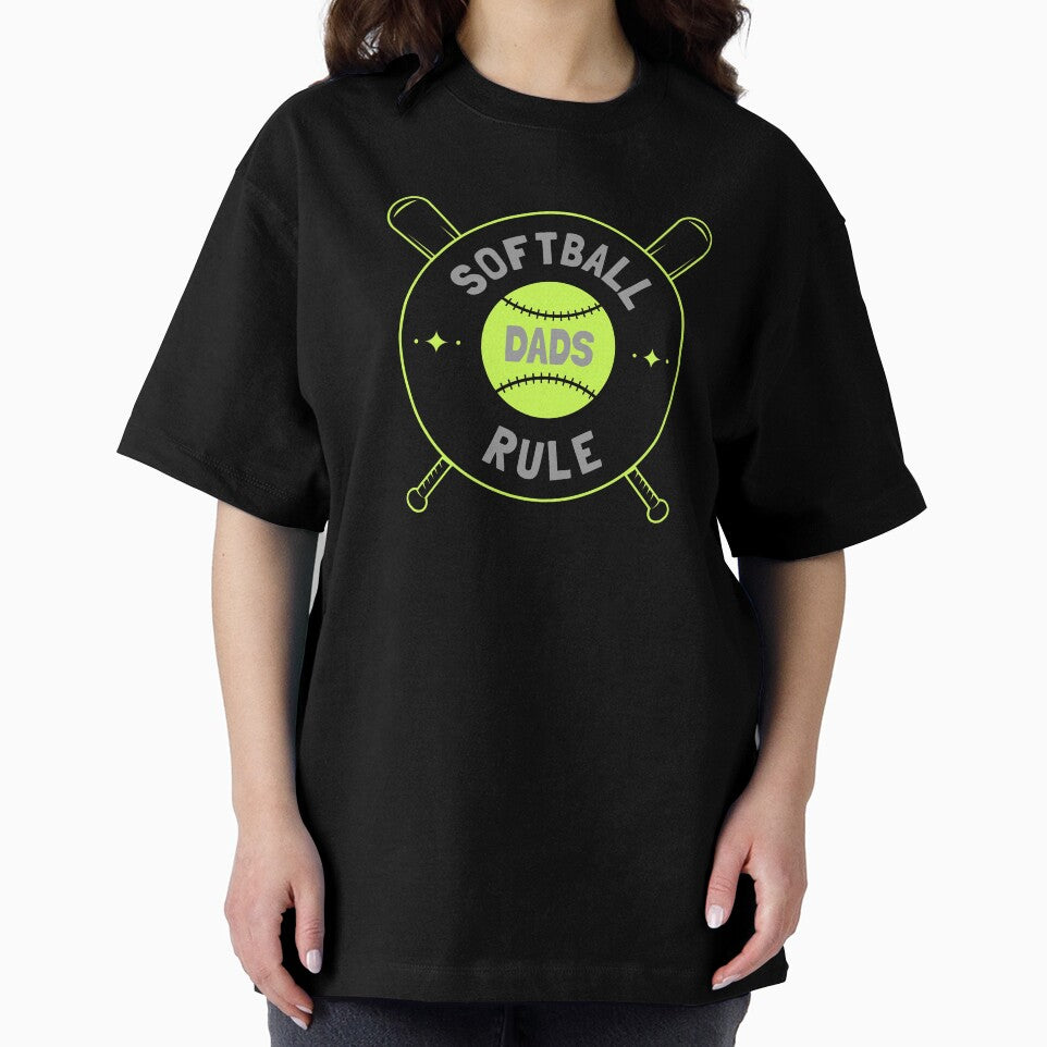 Mens Softball Dads Rule Fastpitch Dad Novelty Graphic design by nikkidawn74