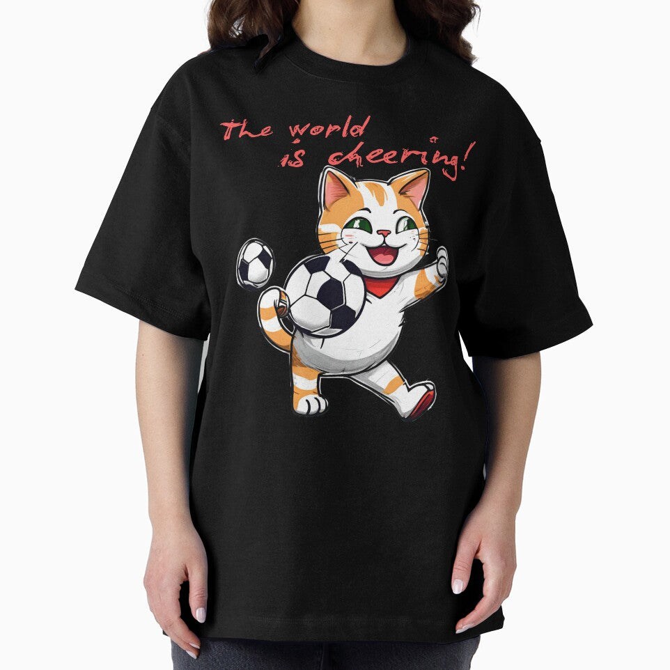 The world is cheering! Football  Sport Cheer On Cat Animals by Design_Your_Day