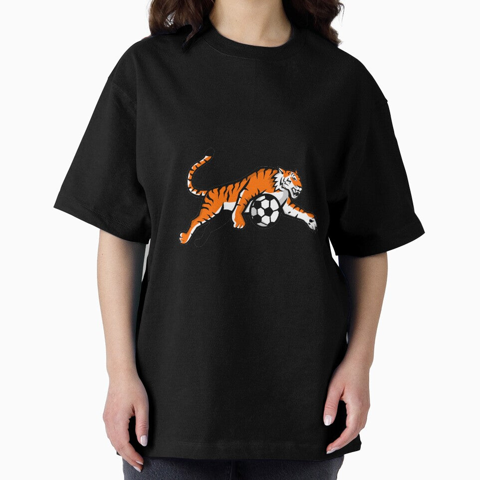 Tiger Jumping Soccer Ball Mascot by patrimonio