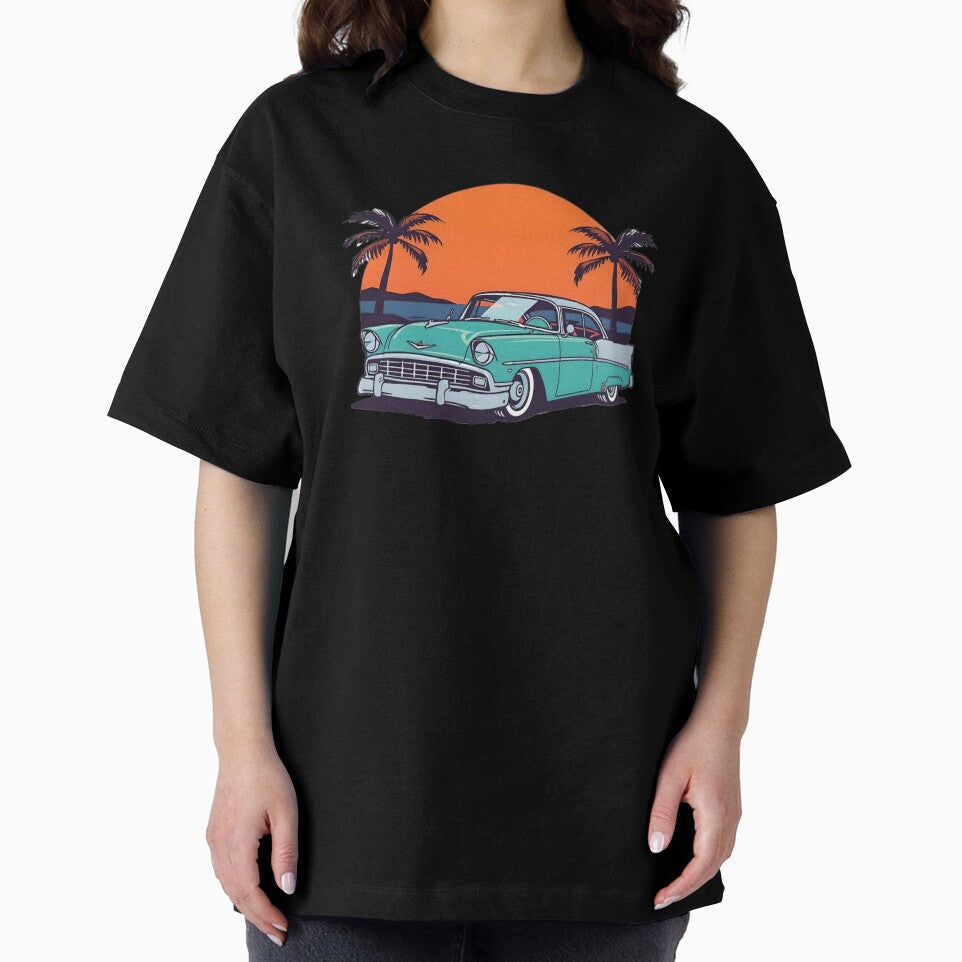 Classic car by the sea by SanchillShop