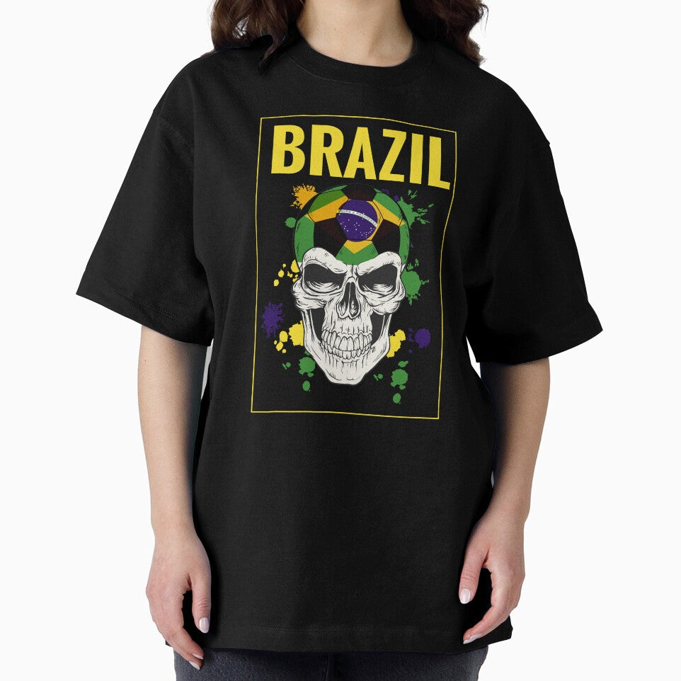 Brazilian Soccer Player Brasilia Skull Football by anziehend
