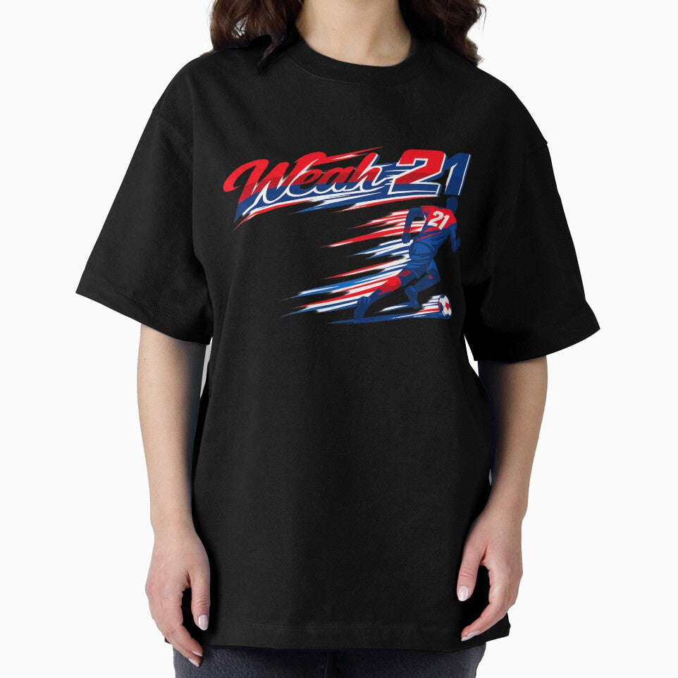 Weah 21 USA Soccer Speed Winger  Fast Football Design by OliviaHayesArt
