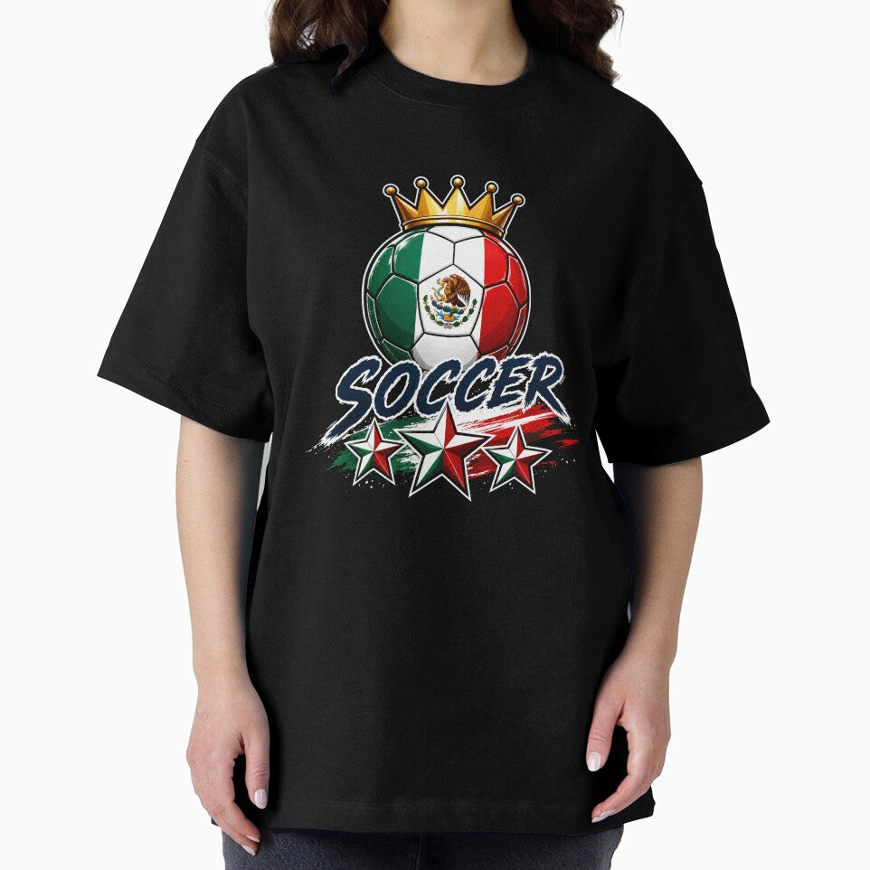 Mexico Flag Crowned Soccer Ball by QuiteOrbit